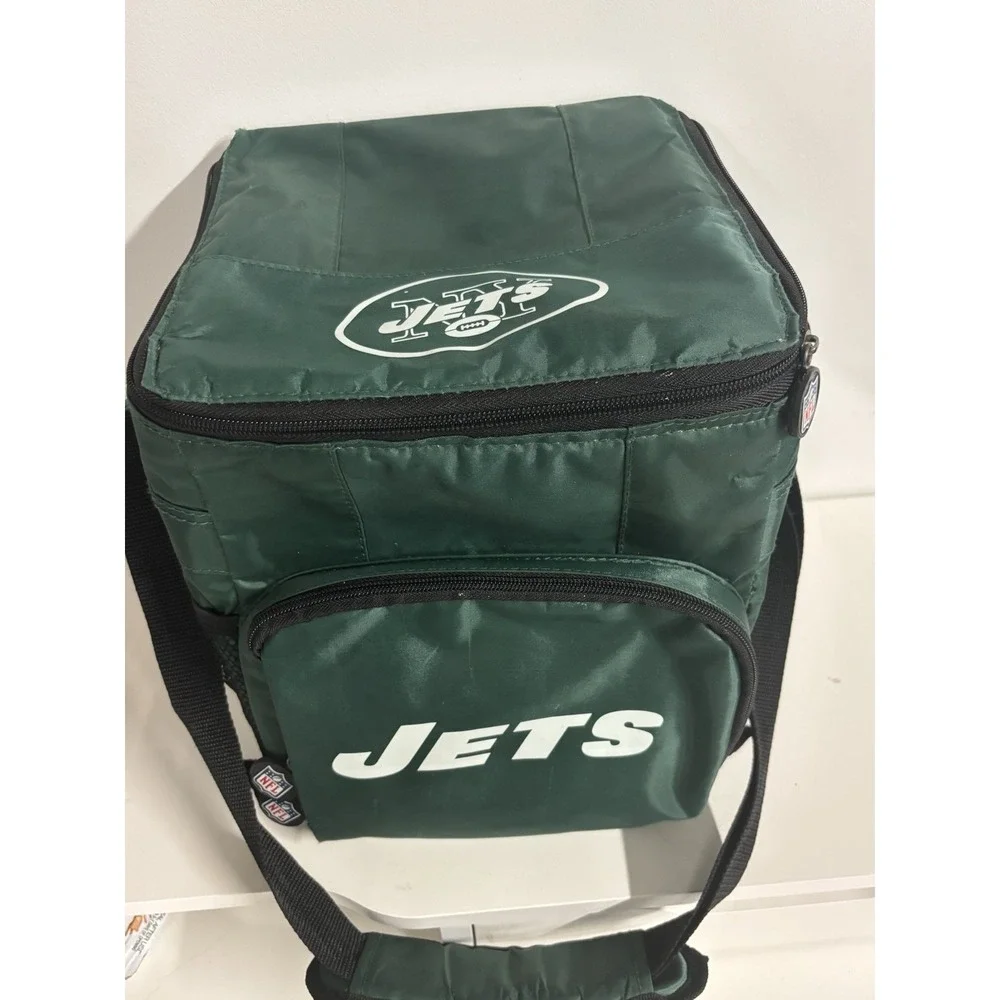 New York Jets NFL Insulated Cooler Bag w/ Shoulder Strap Green Black White